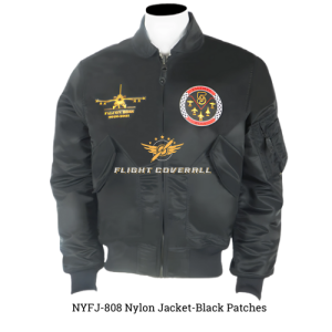 CWU 45P Nylon Jacket Black Patches